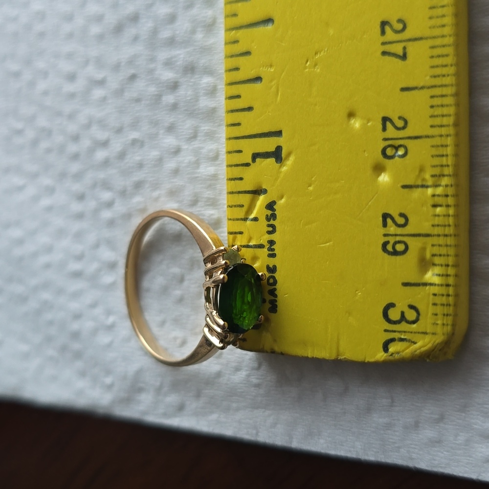 HPx4. Very Vintage. 14k Gold Ring 1ctw East-West Russian Diopside & Peridot. Sz7 - Picture 6 of 7